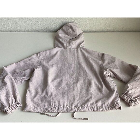 PULL & BEAR Windbreaker Full Zip Hooded Dusty Rose Jacket Women’s Sz S - Picture 13 of 15